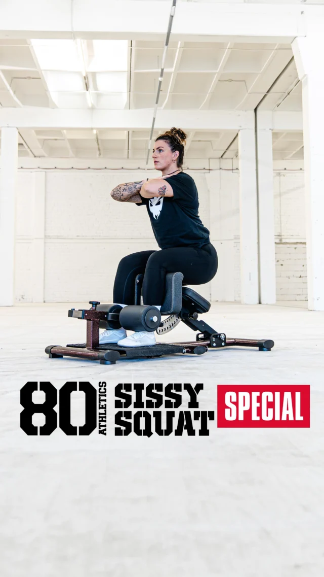 SISSY SQUAT SPECIAL💥
– Strength Tool for Quad-Dominant Squats! 🚀

Die neue 80ATHLETICS Sissy Squat Special (4381) ist speziell für die Ausführung von Boxsquats konzipiert, um deinen Unterkörper maximal zu aktivieren und gezielt zu kräftigen. 

❌ Neues höhenverstellbares Sitzpolster: 
Neu integriert, um Boxsquats durchzuführen oder je nach Trainingsziel den Bewegungsumfang anzupassen.

❌ Tiefe Gluteus-Dehnung: 
Tauche tief in deine Kniebeugen ein und erlebe, wie der Gluteus unter maximaler Spannung steht.

❌ Verstellbare Schienbeinfixierung: 
Passt sich perfekt an jede Körpergröße an und erlaubt eine nach hinten gerichtete Kniebeuge. 

❌ Gummibandpins: 
Individuelle Anpassung der Widerstandskurve für ein progressives und herausforderndes Workout  ________

The new 80ATHLETICS Sissy Squat Special (4381) is designed specifically for performing Box Squats to maximise the activation and targeted strengthening of your lower body. 

❌ New height-adjustable seat cushion: 
newly integrated to perform box squats or adjust the range of motion depending on your training goal.

❌ Deep gluteus stretch: 
Dive deep into your squats and experience how the gluteus is under maximum tension - for noticeably more intense workouts.

❌ Adjustable shin fixation: 
Adapts perfectly to your body size and allows a backward squat that intensifies the hip extensor while protecting the knees.

❌ Elastic band pins: 
Offer the option to individually increase the resistance and adjust the resistance curve for a progressive and challenging workout.

Made in Germany 🇩🇪🛠 #KingOfMachines  #gym80 #MadeInGermany #80Athletics #Functional #Glutes #Booty #LowerBody #Workout #Training #Gym