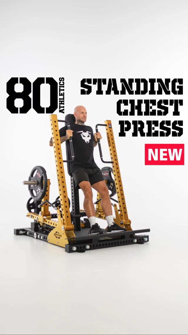 PUSH STRENGTH FOR ATHLETES
80ATHLETICS🥇💥

Our brand new 80ATHLETICS Standing Chest Press (80A00014) uses isolated training and perfectly coordinated biomechanics to ensure that you put the best possible load on your chest muscles while standing.🔥💯

❌ The integrated Easy-Entry-Lever releases automatically so that you can start the exercise explosively💥

❌ Attach elastic bands and adjust the resistance curve.🚀

Made in Germany 🇩🇪🛠 #KingOfMachines
________

Unsere brandneue 80ATHLETICS Stehende Brustpresse (80A00014) sorgt durch das isolierte Training und die perfekt abgestimmte Biomechanik dafür, dass du deine Brustmuskeln im Stand bestmöglich belastest.🔥💯 

❌ Die integrierte Einstiegshilfe löst sich automatisch, sodass du explosiv in die Übung starten und von Beginn an alles geben kannst.💥

❌ Verwende elastische Bänder und passe die Widerstandskurve an. 🚀  #gym80 #MadeInGermany  #BuiltForAthletes #ChestDay #PushDay #ChestWorkout #Athletics #Athlete #Fitness