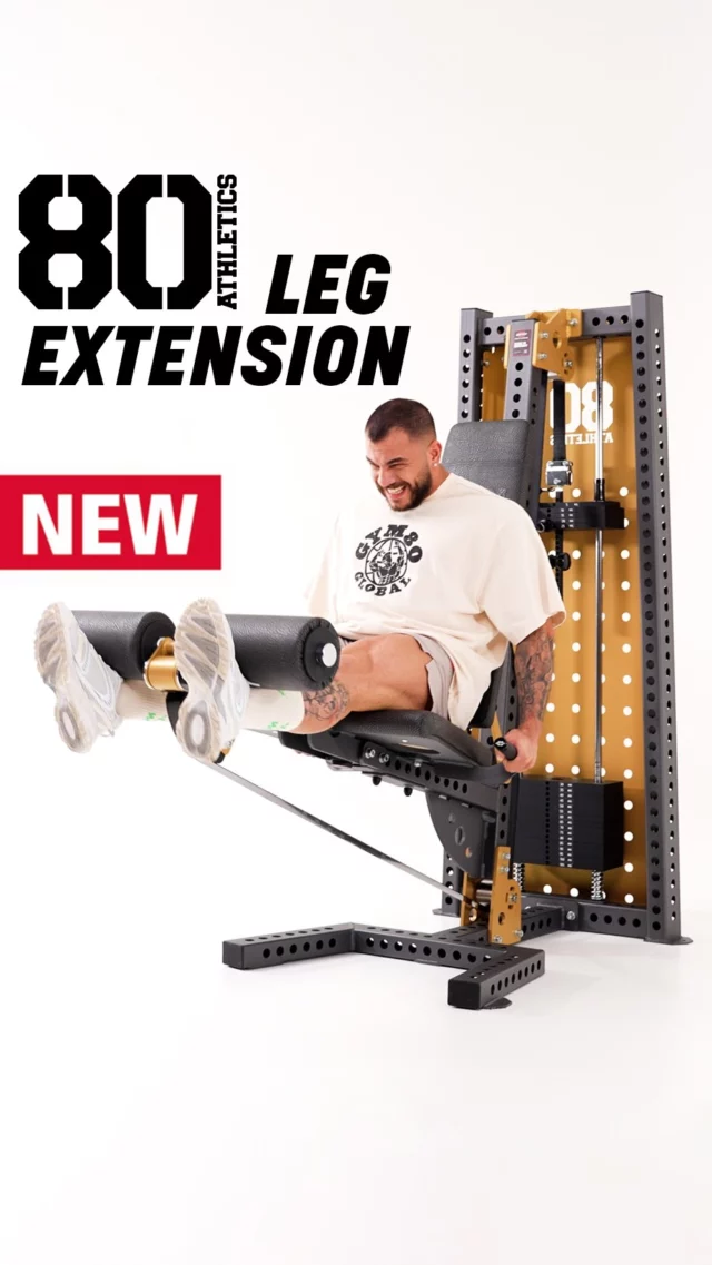 Our iconic machine returns! 🚀

The new 80Athletics Leg Extension delivers smooth, precise leg training with every single rep. 💯

The central training arm with dual pad rollers ensures balanced force transfer, while the rollers automatically adapt to any leg length — letting you stay fully focused on your performance.🔥

▪️ Rotating pads follow your natural movement
▪️ 4-way adjustable backrest 
▪️ Integrated handles for secure positioning
▪️ Flat belt cable system for consistent, fluid resistance

#KingOfMachines | Made in Germany 🇩🇪
_______

Der neue 80Athletics Beinstrecker setzt auf die Stärken unseres Klassikers und bietet dir ein noch intensiveres Beintraining. 💯
 Der zentrale Trainingsarm mit zwei Polsterrollen garantiert eine gleichmäßige Kraftübertragung, während sich die Rollen automatisch jeder Beinlänge anpassen – so kannst du dich voll und ganz auf deine Performance konzentrieren.🔥
 ▪️ Drehbare Polsterrollen folgen der Bewegung ▪️ 4-fach verstellbares Rückenpolster  ▪️ Integrierte Griffe für sicheren Halt ▪️ Flachriemen-Kabelzug für gleichmäßigen Widerstand

#gym80 #MadeInGermany #LegDay #LegExtension #StrengthTraining #Bodybuilding