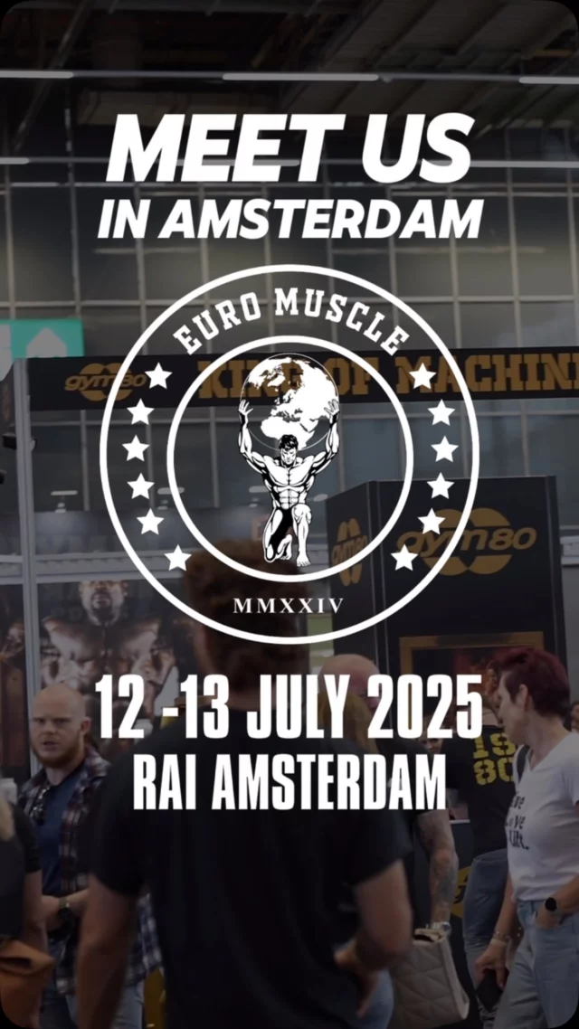 Join us at the EURO MUSCLE SHOW 2025 — the biggest fitness expo in the Netherlands! 🇳🇱🔥 @euromuscleshow 

Visit us at Booth D10 on July 12th & 13th at RAI Amsterdam, where you can test our state-of-the-art machines and experience the best in strength equipment.🔥

🚀 SPECIAL HIGHLIGHT: Don’t miss the exclusive Meet & Greet with @william_bonac (12/7) and @wesleyvissers (13/7)!🫱🏼‍🫲🏽

#gym80 #EuroMuscleShow #KingOfMachines #MadeInGermany #StrengthTraining #Bodybuilding #Fitness #IFBB
